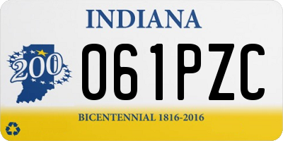 IN license plate 061PZC