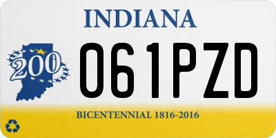 IN license plate 061PZD
