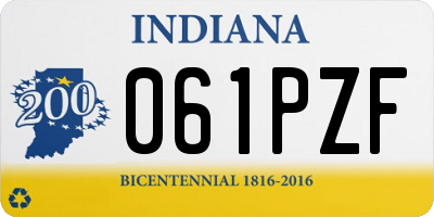 IN license plate 061PZF