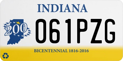 IN license plate 061PZG
