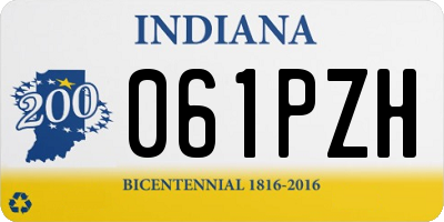 IN license plate 061PZH
