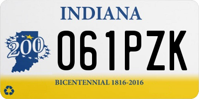 IN license plate 061PZK