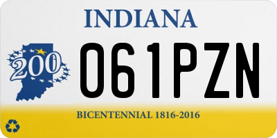 IN license plate 061PZN