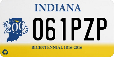 IN license plate 061PZP
