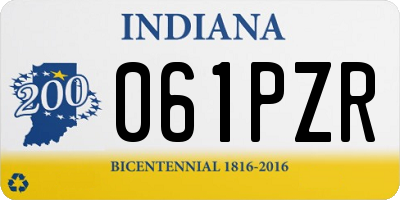 IN license plate 061PZR