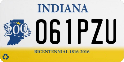 IN license plate 061PZU