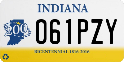 IN license plate 061PZY