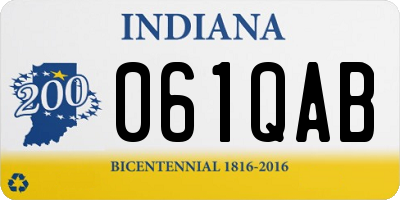 IN license plate 061QAB