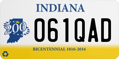 IN license plate 061QAD