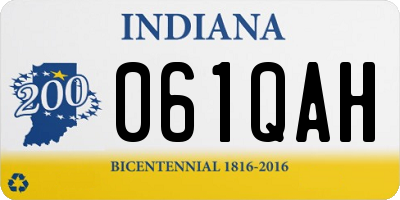 IN license plate 061QAH