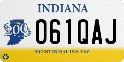 IN license plate 061QAJ