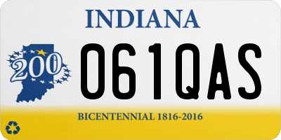 IN license plate 061QAS