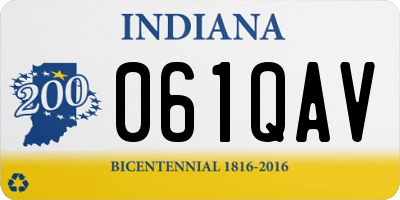 IN license plate 061QAV