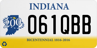 IN license plate 061QBB