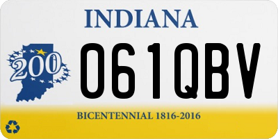 IN license plate 061QBV