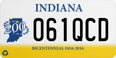 IN license plate 061QCD