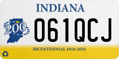 IN license plate 061QCJ