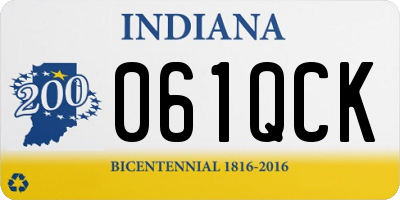 IN license plate 061QCK