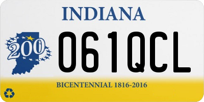 IN license plate 061QCL
