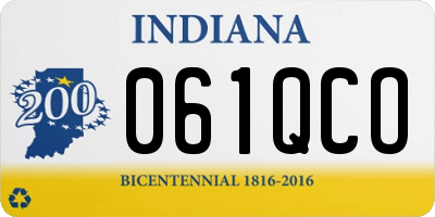 IN license plate 061QCO