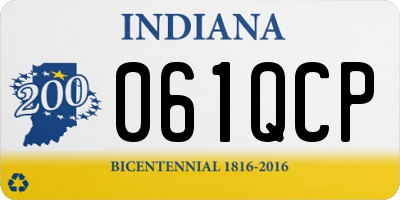 IN license plate 061QCP