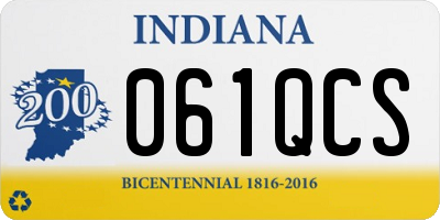 IN license plate 061QCS
