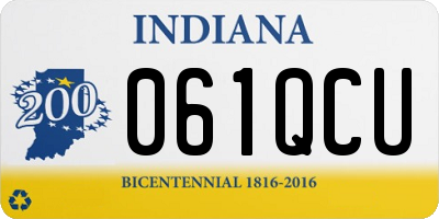 IN license plate 061QCU