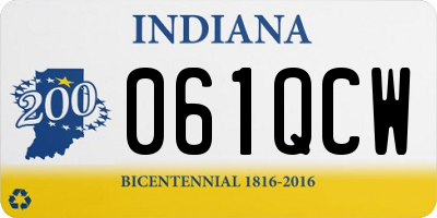 IN license plate 061QCW