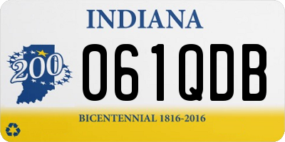 IN license plate 061QDB