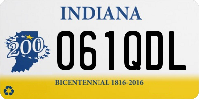 IN license plate 061QDL
