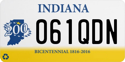 IN license plate 061QDN