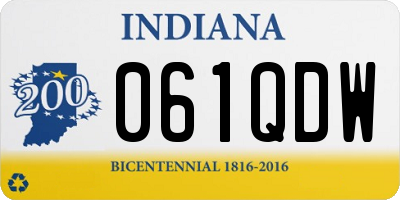 IN license plate 061QDW