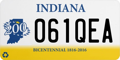 IN license plate 061QEA