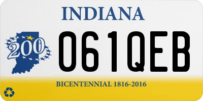 IN license plate 061QEB