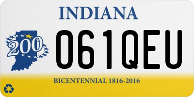 IN license plate 061QEU