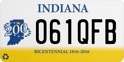 IN license plate 061QFB