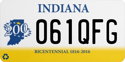 IN license plate 061QFG
