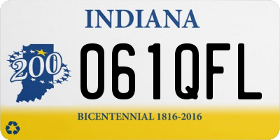 IN license plate 061QFL