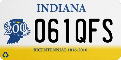 IN license plate 061QFS