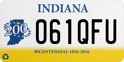 IN license plate 061QFU
