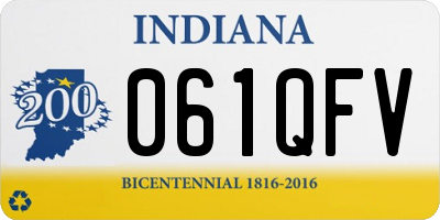 IN license plate 061QFV