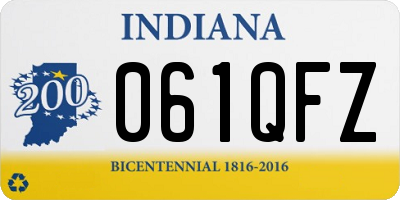 IN license plate 061QFZ