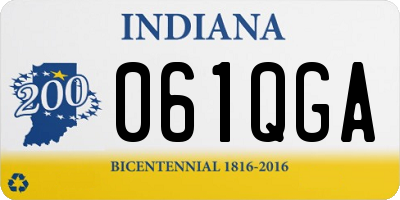 IN license plate 061QGA