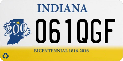 IN license plate 061QGF