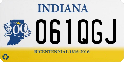 IN license plate 061QGJ