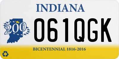 IN license plate 061QGK