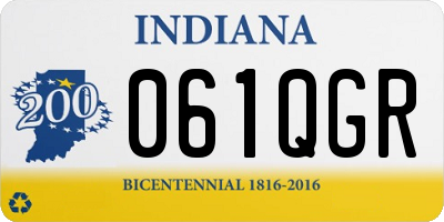 IN license plate 061QGR