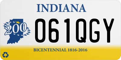 IN license plate 061QGY