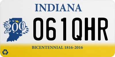 IN license plate 061QHR