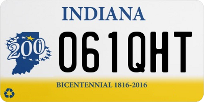 IN license plate 061QHT